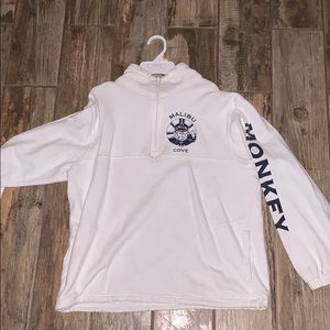 Brandy Melville mock neck zip up crew neck